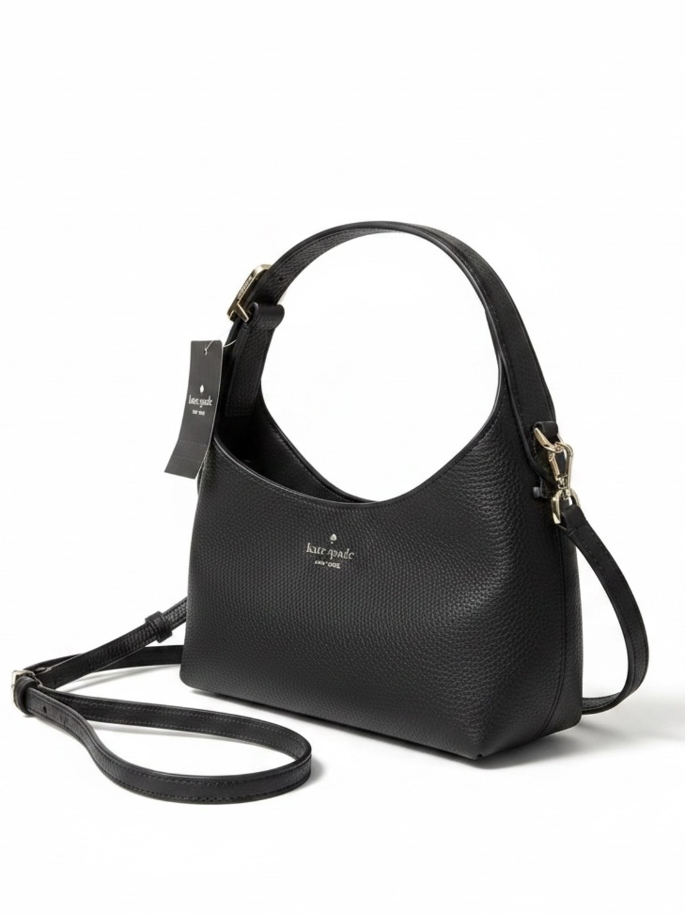 NWT Kate Spade Mini Crossbody Black Pebbled Leather ♠️